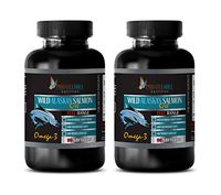 Brain Booster and Memory Enhancer - Wild Alaskan Salmon Oil - Rich in Omega-3 Fatty ACIDS - Wild Alaskan Salmon Oil Capsules for Humans - 2 Bottles 180 Softgels