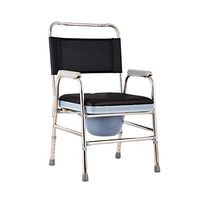 SMFYY Elderly Squatting Chair, Pregnant Woman Toilet Seat Disabled Patient Toilet, Folding Bath Chair, Potty Mobile Toilet Chair