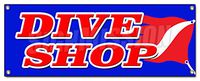 Dive Shop Banner Sign Diving Gear Scuba Rental Sale deep sea Lessons