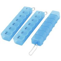 uxcell Plastic 7 Slots Tablet Medicine Storage Container Case Travel Pill Planning Box 3pcs