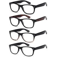 Gamma Ray Reading Glasses - 4 Pairs Spring Hinge Readers for Men and Women 4.00