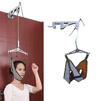GHzzY Neck Cervical Traction Device Unit Kit - Over The Door Neck Spinal Decompression Devices for Shoulder Correction,Pain Relief & Physical Therapy