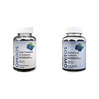 Amazon Brand - Solimo Kids' Prebiotic & Probiotic, 60 Gummies, 1-2 Month Supply & Solimo Prebiotic & Probiotic 2 Billion CFU, 50 Gummies (2 Gummies per Serving)
