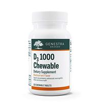 Genestra Brands - D3 1000 Chewable - Vitamin D Supplement - 120 Chewable Tablets - Natural Blackcurrant Flavor