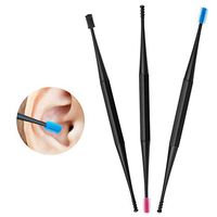 Ear Wax Remover, Silicone Ear Cleaner Remover Tool Kit, Flexible reusable Soft Ear Cleaner Tools, Swabs Pick for Removing Wax Reusable Silicone Ear Cleaning Stick