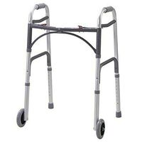 Deluxe Folding Walker 350lb Capacity 5 Inch Wheels