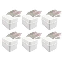 Vosarea 6pcs Cake Money Box Set with 120 Bags Money Pulling Cake Making Mold Safe Reusable DIY Cake ATM Money Pulling Box for Graduation Birthday Party Surprise Cake Props