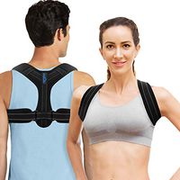Posture Corrector for Women and Men, Adjustable Upper Back Brace for Clavicle Support and Improves Spine Posture Back Straightener with Providing Pain Relief from Neck Back Shoulder (28-45 inch)