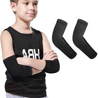 Luwint Compression Arm Sleeves for Kids - Children Sun Protection Arm Brace Support for Outdoor Sports Running Cycling, 1 Pair (Weight 66.1-92.5 lbs)