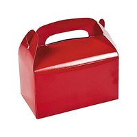 Fun Express Red Treat Boxes (1 dozen) 4th of July, Valentine, Holiday & Christmas Cookie Exchange, Secret Santa Gifts, Party Favors