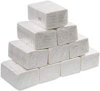 Napkin Dispenser Refill, 10 Pack White Pumping Paper, 3-Ply C Fold Toilet Paper Bath Tissue, 100 Sheets per Pack, Natural Wood Pulp Toilet Paper, Skin-Friendly