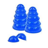 Healifty 12PCS Silicone Cupping Massage Therapy Vacuum Massager Cups (Blue)