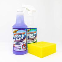 Professor Amos' Shock It Clean KIT Lavender Scent Concentrate Cleaner 32 oz. 32 Bottles of All Purpose Concentrate Cleaner, Laundry Booster, Stain Remover, Carpet, Upholstery, Indoor and Outdoor