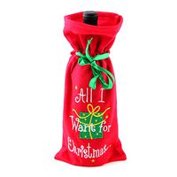 IDS Home Christmas Decorations Wine Bottle Bags Red Festive Bags