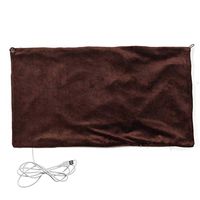 DZSF Electric 45X80cm Warming Heating Blanket Car Home Pad Shoulder Neck Mobile Heating Shawl USB Soft 5V 4W Winter Warm Health Care,Gray