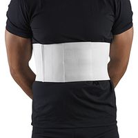 OTC Chest Panel Elastic Compression Universal Fit Rib Belt for Men, White, Large