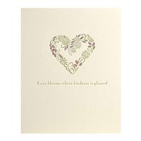 Cynthia Webb Designs Flower Heart Letterpress Card, Set of 5