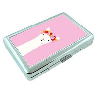Llama Em1 Hip Silver Cigarette Case Id Holder Metal Wallet 4" X 2.75" RFID Protection