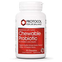 Protocol For Life Balance - Chewable Probiotic (For Adults & Children) - Supports Healthy Immune/Digestive System Function, Weight Loss, & Upset Stomach - Sweetened with Xylitol - 90 Chewables