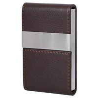 Fdit Multi-Purpose Portable PU Leather Cigarette Cigar Cards Storage Case Holder Convenient Hold Lighter (Brown)