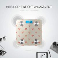 LYAOE Bluetooth Body Fat Scale Heart Pattern On Paper Smart Wireless Scale with LCD Display Measuring Body Weight Bmi and Health Digital Scale