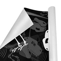 Gift Wrapping Paper Roll Dinosaur Skeleton for Birthday,Holiday,Wedding,Baby Shower Gift Wrap - 3Rolls - 58inch x 23inchPerRoll