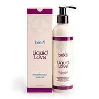 Liquid Love Vanilla Exotique Body Oil for Relaxing Massage Therapy and Sensual Couple's Massages - Made in the USA, 100% Vegan with Luscious Virgin Oils, Grape Seed, Coconut, Vitamin E, 8 floz