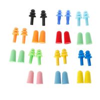 Yuanhaourty 2 Pairs Silicone Foam Ear Plugs Anti Noise Snore Cancelling Earplugs for Study Sleeping