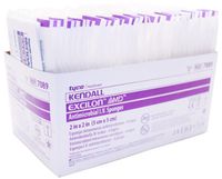 Excilon AMD Antimicrobial Sterile Gauze Split IV Sponges - 6 ply 2" x 2" - Tray of 70