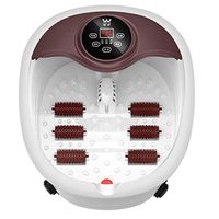 Electric Heated Foot Bath Adjustable Time And Temperature, Foot Soaking Tub Safe Heating, Mute, 6 Roller Massage Air Wave Heating For Relieve Fatigue & Tens