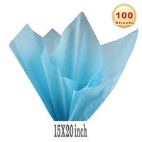 PMLAND Premium Quality Gift Wrap Tissue Paper - Aqua Blue - 15 Inches X 20 Inches 100 Sheets