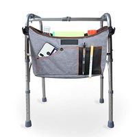 Multi-Purpose Walker Bag, Third Hand Wheelchair Storage Organizer Pouch, Utility Accessory Basket, Attached Tote Caddy for Elderly, Seniors, Handicap and Disabled (HZC139-G)