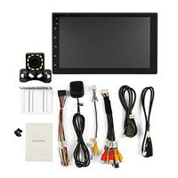 Mioloe Android 8.1 Double Din Car Stereo Navigation Bluetooth 1G 16G Touch Screen Car Multimedia Radio Support Mirror Link Play(No DVD Player) (12 LED car MP5 Player)