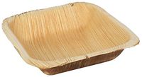 brheez Palm Leaf Disposable Bowls - Bamboo Look - Sturdy Biodegradable Compostable and Chemical Free - 4” Square - Pack of 25