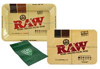 RAW Classic Mini Rolling Tray with Magnetic Rolling Tray Cover and Leaf Lock Gear Smell Proof Pouch