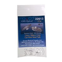 GMS Optical® Premium Grade Soft Silicone - Oval-Shaped Slide in Silicone Nose Pads 13mm x 7mm (4 Pair)