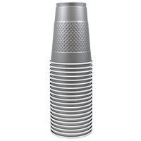 JAM PAPER Plastic Party Cups - 16 oz - Silver - 20 Glasses/Pack