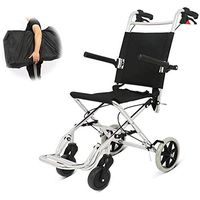 CHENJIU Self Propelled Wheelchair – Lightweight Aluminium Folding Wheelchair with Attendant Brakes – Suitable for Indoor and Outdoor Use