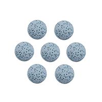 INFUSEU 7 Pack Natural Lava Stone Rock Round Energy Ball for Aromatherapy Essential Oil Essential Oil Pendant Necklace Locket Bracelet Earrings Jewelry Making Findings Accessories