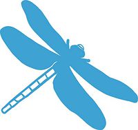 hBARSCI Dragonfly Vinyl Decal - 5 Inches - for Cars, Trucks, Windows, Laptops, Tablets, Outdoor-Grade 2.5mil Thick Vinyl - Sky Blue