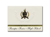 Signature Announcements Sunapee Senior High School (Sunapee, NH) Graduation Announcements, Presidential style, Basic package of 25 with Gold & Black Metallic Foil seal