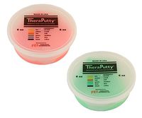 TheraPutty Standard Exercise Putty Red - Soft, Green - Medium 6 OZ Each - Bundle