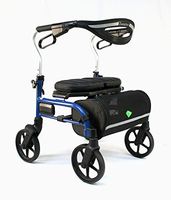 Evolution Trillium Lightweight Medical Walker Rollator with Seat, Large Wheels, Brakes, Backrest, Basket for Seniors Indoor Outdoor use (Mini, Chinatown Blue)