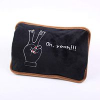Electric hot Water Bottle Creative Plush Electric hot Water Bottle Charging Injection Water Heating Bag Removable and Washable Warm Baby Hands, Black Scissors Hand
