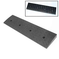 Heavy Curb Ramp, 4cm-10cm Anti-Skid Wheelchair Ramps, Wear-Resistant Rubber Ramp Gas Station Garage Step Service Slope Ramps (Size: 100 25 4cm) (Size : 100257CM)