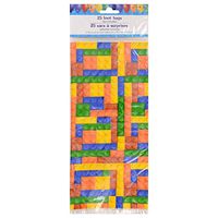DS004 3pk Birthday Party Cellophane Treat Loot Bags for Boys and Girls, 25-ct. Packs