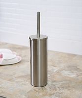 BINO 'Mona' Toilet Brush & Holder with Removable Drip Cup, Brushed Nickel