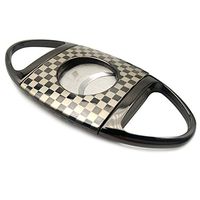 OYHBO Cigar Cutter Stainless Steel Guillotine Style Double Blades Cutter in Gift Box (silver&black)