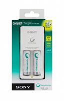 Sony BCG34HW2RN Cycle Energy NiMH Compact Charger with Two 1000 mAh AA Battery