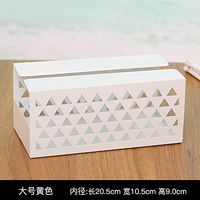 T-ZJHC North European Home Living Room Coffee Table Drawers Cute Napkins Box Storage Box, Large White